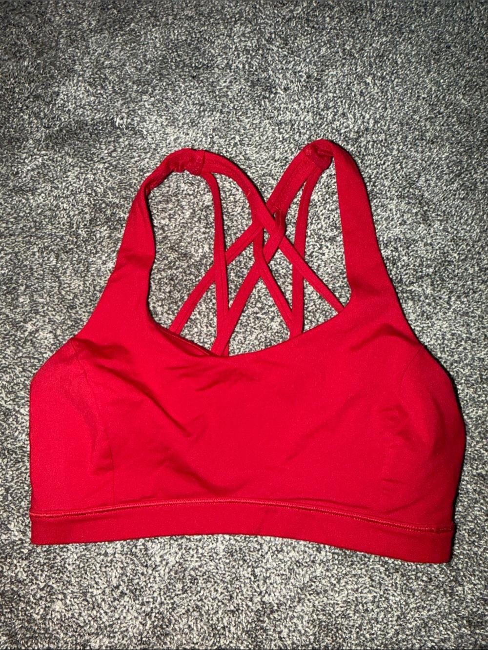 lululemon athletica FREE TO BE SERENE Red Strappy Sports Bra